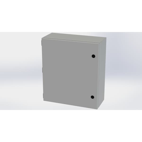 1/4 Turn Latch Electrical Enclosures, 16 in H, 6 in D, 14 in W, NEMA 3R, 4, 12, 13, Carbon Steel